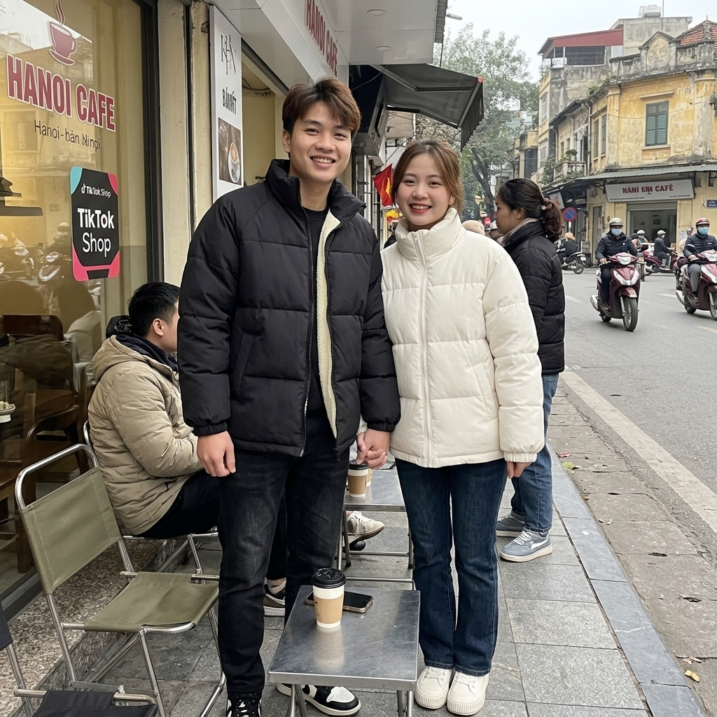 Set Áo Phao Đôi Mùa Đông Cho Cặp Đôi
